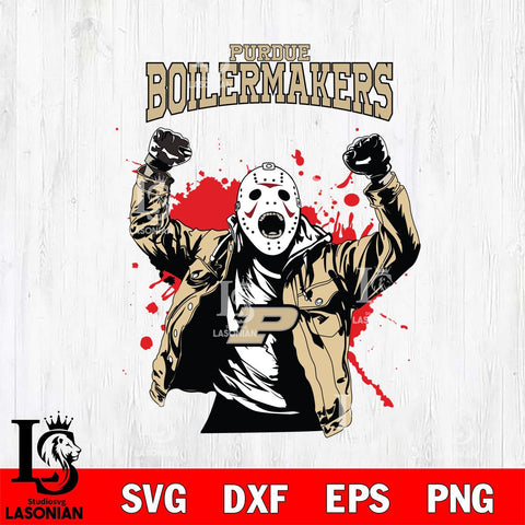Purdue Boilermakers Jason Voorhees Horror Halloween 3 Svg Eps Dxf Png File, NCAA svg, Digital Download, Instant Download