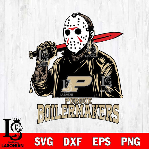 Purdue Boilermakers Jason Voorhees Horror Halloween Svg Eps Dxf Png File, NCAA svg, Digital Download, Instant Download