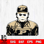 Purdue Boilermakers Michael Myers Horror Halloween Svg Eps Dxf Png File, NCAA svg, Digital Download, Instant Download