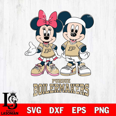 Purdue Boilermakers Mickey And Minnie Football Svg Eps Dxf Png File, NCAA svg , Digital Download , Instant Download, Cricut File
