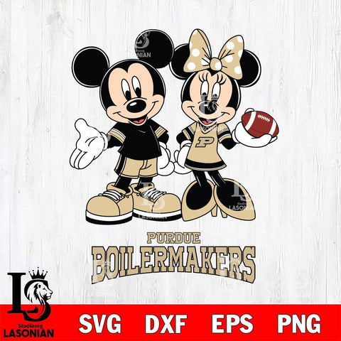 Purdue Boilermakers Mickey Minnie Football Svg Eps Dxf Png File, NCAA svg , Digital Download , Instant Download, Cricut File