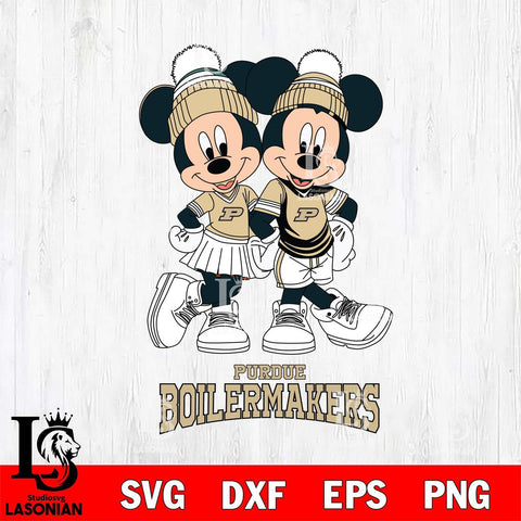Purdue Boilermakers Mickey Minnie Valentine Football Svg Eps Dxf Png File, NCAA svg , Digital Download , Instant Download, Cricut File