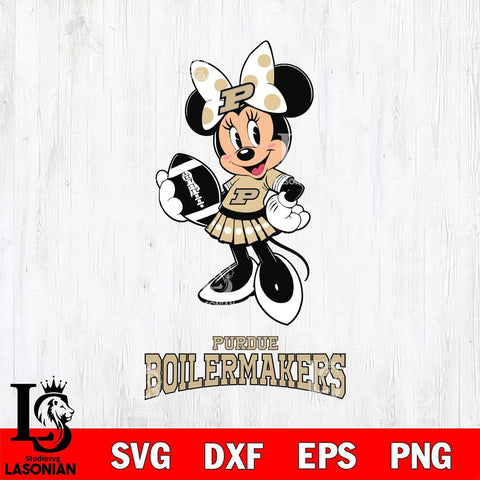 Purdue Boilermakers Minnie Mouse, Svg Eps Dxf Png File, Digital Download