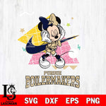 Purdue Boilermakers Minnie Mouse Dancing SVG DXF EPS PNG FILE, NCAA File Cut,Digital Download,Instant Download