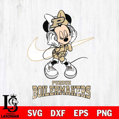 Purdue Boilermakers Minnie Mouse Dancing NIKE, Svg Eps Dxf Png File, Digital Download