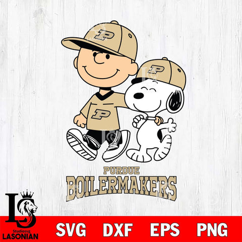 Purdue Boilermakers Peanuts Snoopy Friends SVG DXF EPS PNG FILE,Snoopy File Cut, NCAA Digital Download,Instant Download,Christmas Silhouette