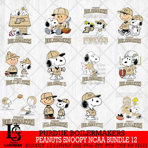 Purdue Boilermakers Peanuts Snoopy Player NCAA Bundle 12 SVG DXF EPS PNG FILE,Snoopy File Cut, bundle NCAA Digital Download,Instant Download, Silhouette