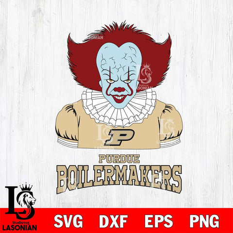 Purdue Boilermakers Pennywise Horror Sport 5 Svg Eps Dxf Png File, Digital Download