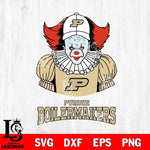 Purdue Boilermakers Pennywise Horror Sport 7 Svg Eps Dxf Png File, Digital Download