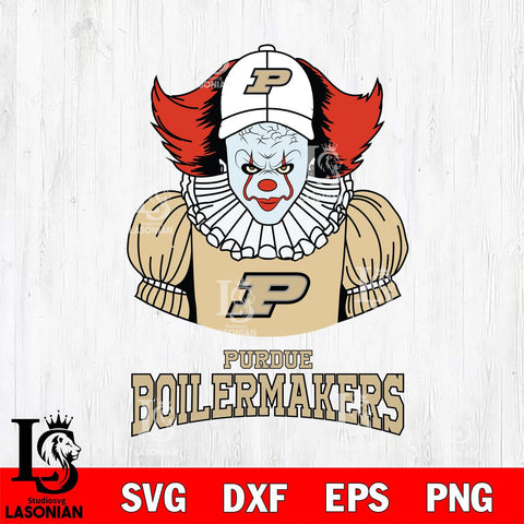 Purdue Boilermakers Pennywise Horror Sport 7 Svg Eps Dxf Png File, Digital Download