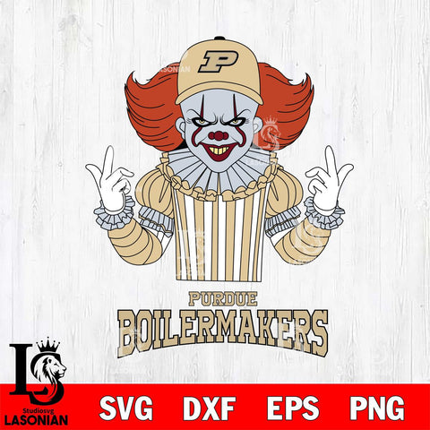 Purdue Boilermakers Pennywise Horror Sport 8 Svg Eps Dxf Png File, Digital Download