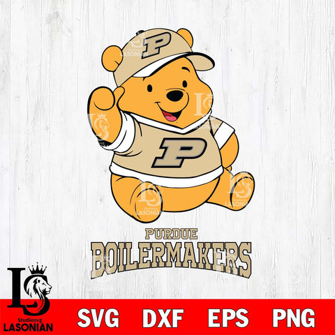 Purdue Boilermakers Pooh Bear Disney, Svg Eps Dxf Png File, Digital Download