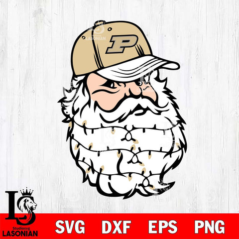 Purdue Boilermakers Santa Claus Face Svg dxf eps png pdf file,NCAA svg,Digital Download,Cricut file