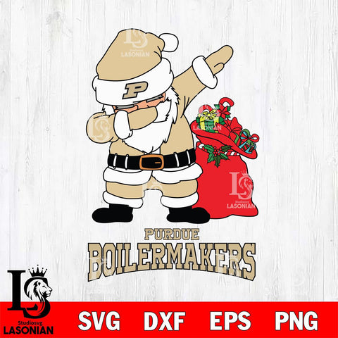 Purdue Boilermakers Santa Dabbing Christmas Svg dxf eps png pdf file,NCAA svg,Digital Download,Cricut file