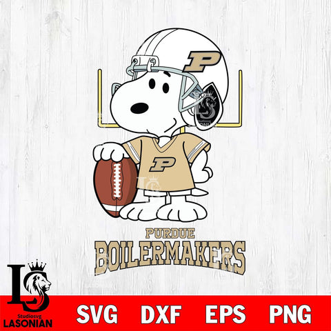 Purdue Boilermakers Snoopy Player Football SVG DXF EPS PNG FILE,Snoopy File Cut, NCAA Digital Download,Instant Download,Christmas Silhouette