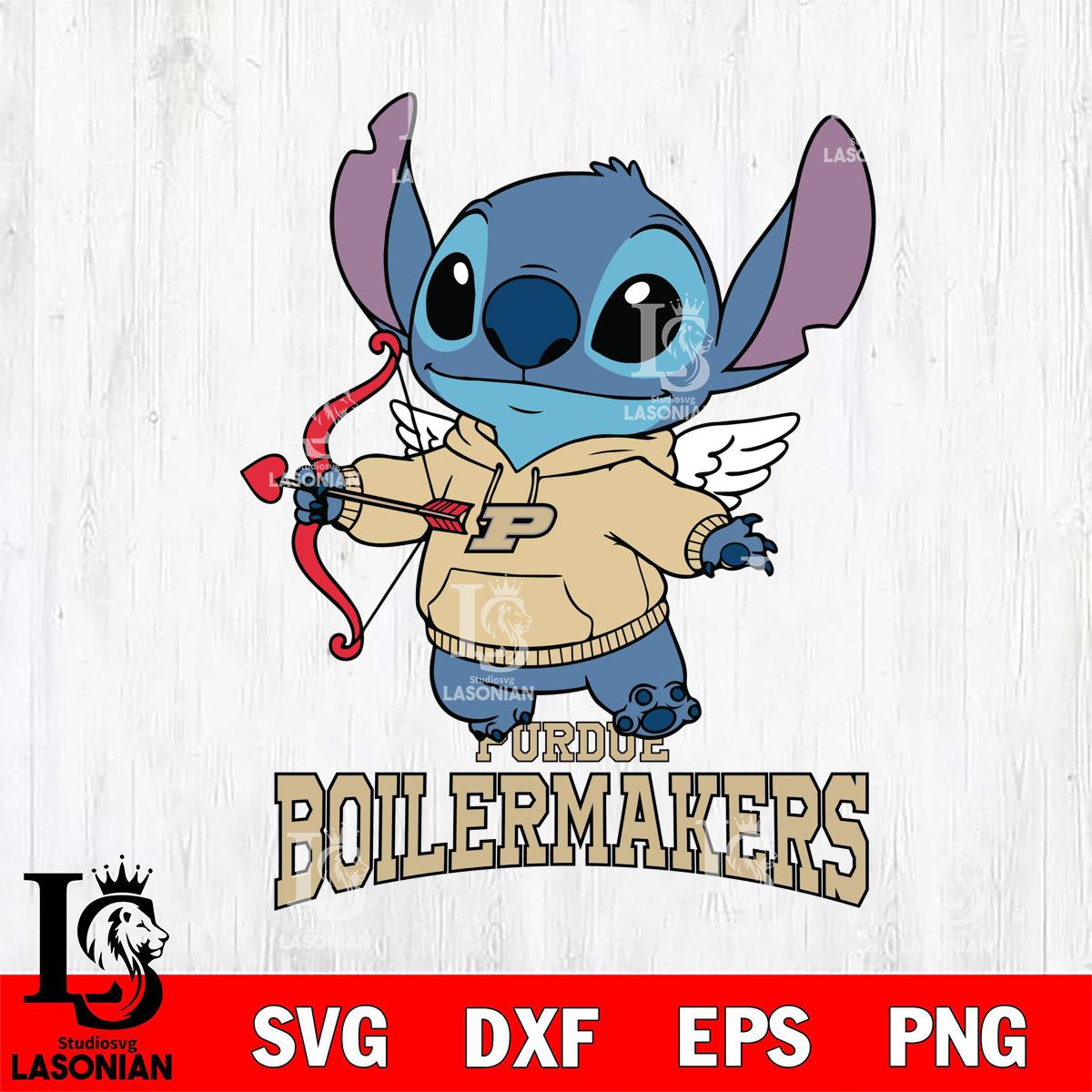 Purdue Boilermakers Stitch Cupid Digital Download, NCAA SVG DXF EPS PNG ...
