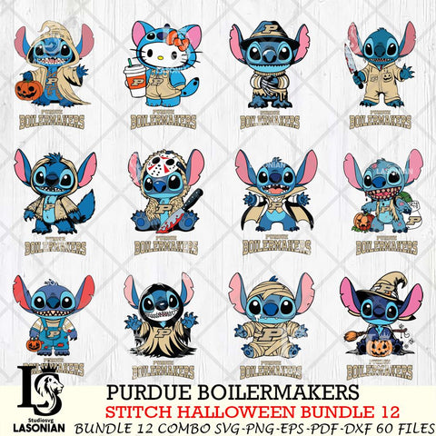 Purdue Boilermakers Stitch Horror Bundle 12 SVG Svg Eps Dxf Png File, NCAA svg, Digital Download, Instant Download