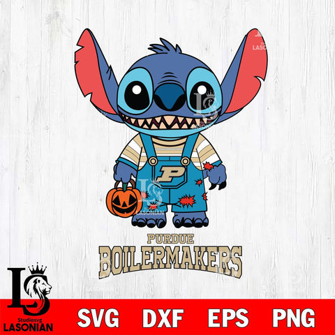 Purdue Boilermakers Stitch Horror Halloween Svg Eps Dxf Png File, NCAA svg, Digital Download, Instant Download