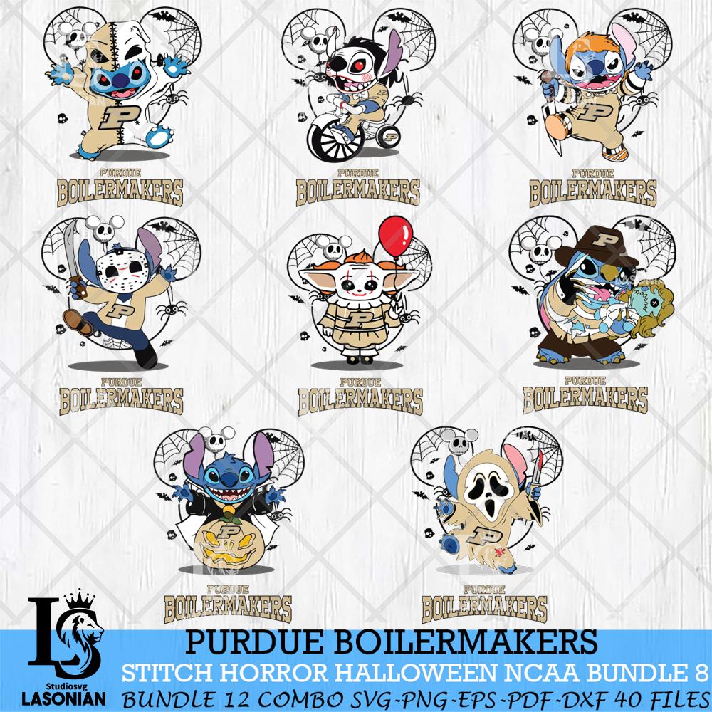 Purdue Boilermakers Stitch Horror Halloween Bundle NCAA – lasoniansvg