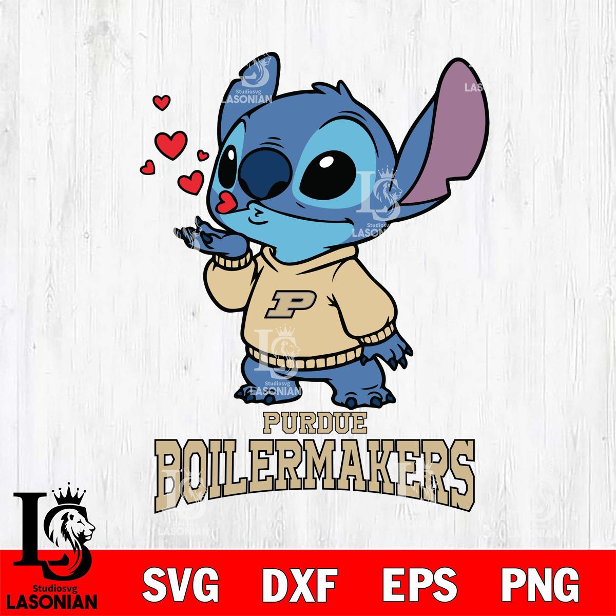 Purdue Boilermakers Stitch Kiss Valentine Digital Download, NCAA SVG ...
