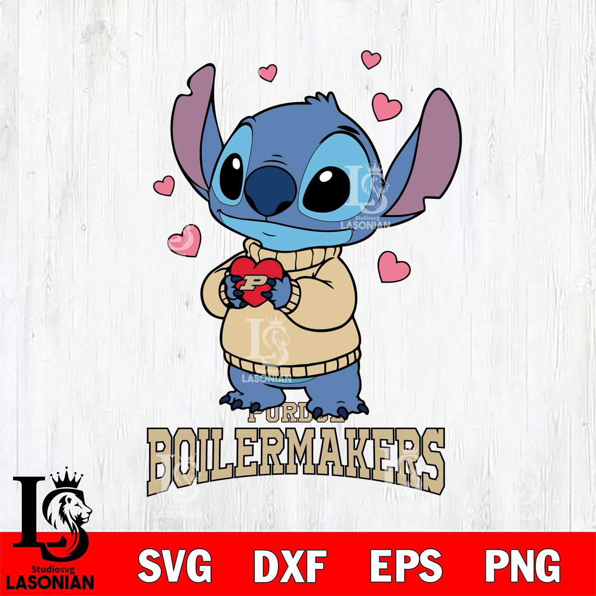 Purdue Boilermakers Stitch Valentine Digital Download, NCAA SVG DXF EPS ...