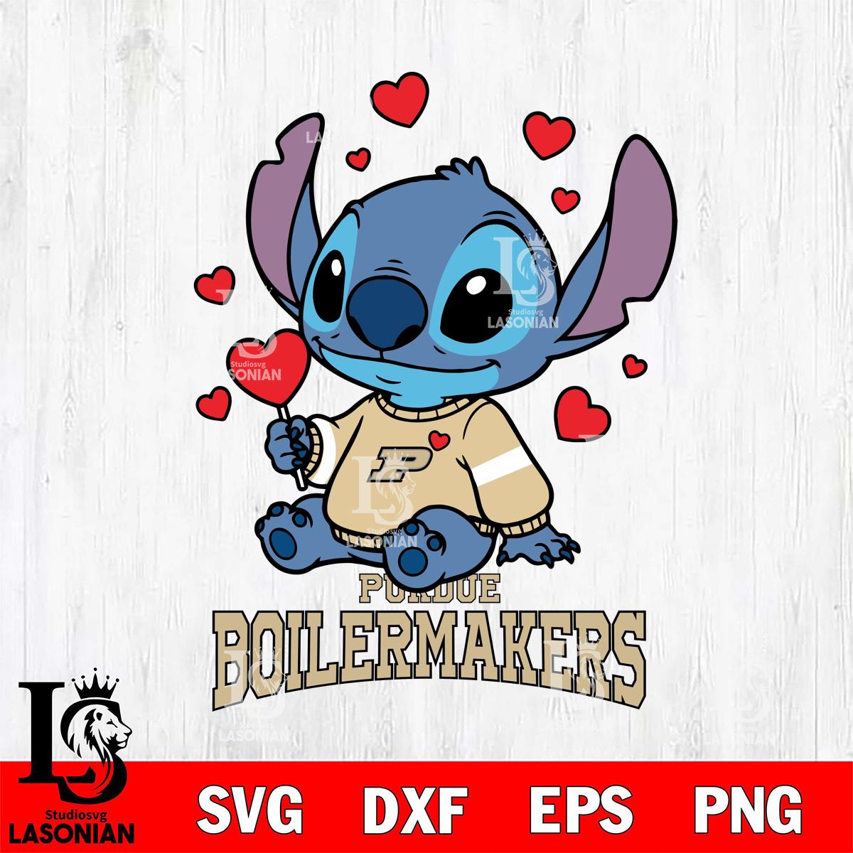 Purdue Boilermakers Stitch Valentine Cute Digital Download, NCAA SVG ...