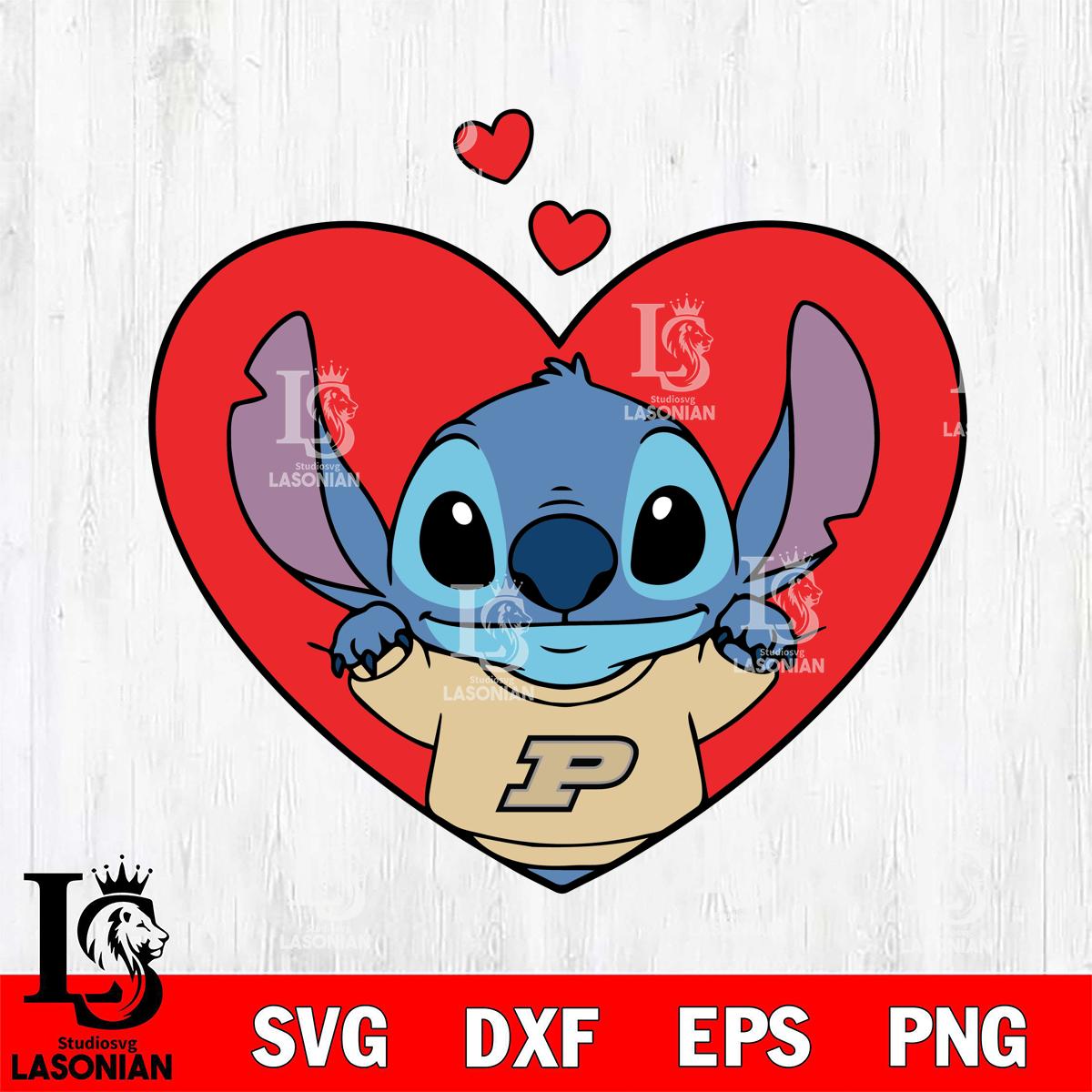 Purdue Boilermakers Stitch in Heart Digital Download, NCAA SVG DXF EPS ...