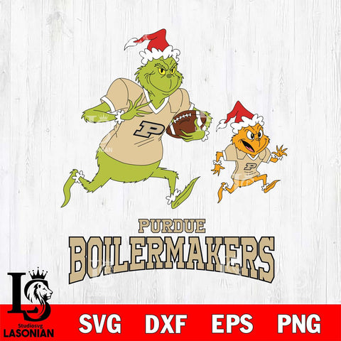 Purdue Boilermakers The Grinch & Max Football Cricut,Christmas SVG DXF EPS PNG FILE, NCAA Digital Download,Instant Download, Silhouette