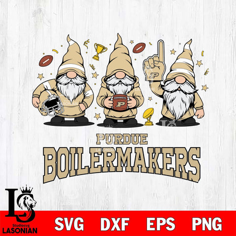 Purdue Boilermakers Three Gnome FAN File Cut, NCAA SVG, Digital Download , Criucut , Silhouette