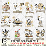 Purdue Boilermakers  Snoopy NCAA Bundle 12 SVG Svg Eps Dxf Png File, Digital Download