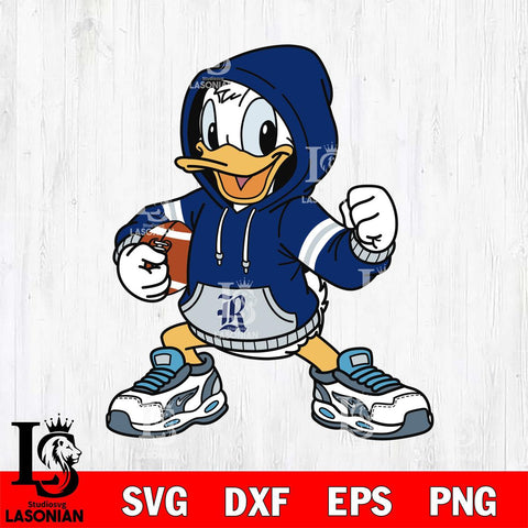 Rice Owls Donald Duck Disney Christmas File Cut, NCAA SVG DXF EPS PNG FILE, Digital Download , Criucut , Silhouette