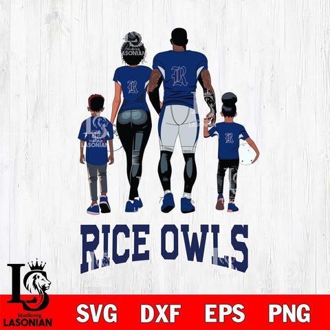 Rice Owls Family Love Rugby SVG DXF EPS PNG FILE,NCAA SVG, Father day Digital Download,Instant Download, Silhouette