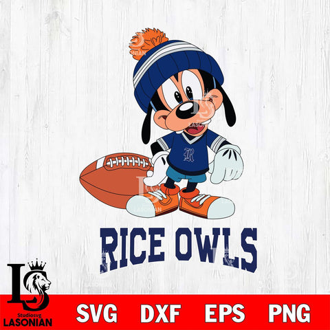 Rice Owls Goofy Football SVG DXF EPS PNG FILE,NCAA svg ,Football Digital Download,Instant Download, Silhouette