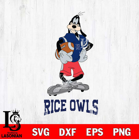 Rice Owls Goofy Player SVG DXF EPS PNG FILE,NCAA svg ,Football Digital Download,Instant Download, Silhouette