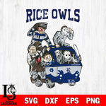 Rice Owls Jason Voorhees Horror 10 Svg Eps Dxf Png File, NCAA svg, Digital Download, Instant Download