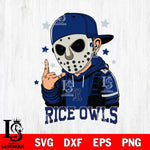 Rice Owls Jason Voorhees Horror 9 Svg Eps Dxf Png File, NCAA svg, Digital Download, Instant Download