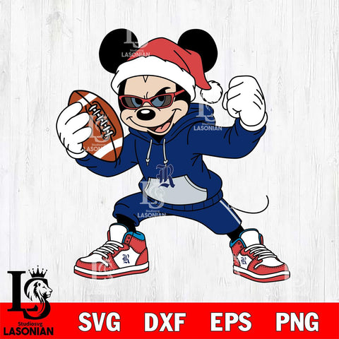 Rice Owls Mickey Cool Football Christmas File Cut, NCAA SVG DXF EPS PNG FILE, Digital Download , Criucut , Silhouette