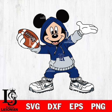 Rice Owls Mickey Disney Football Christmas File Cut, NCAA SVG DXF EPS PNG FILE, Digital Download , Criucut , Silhouette