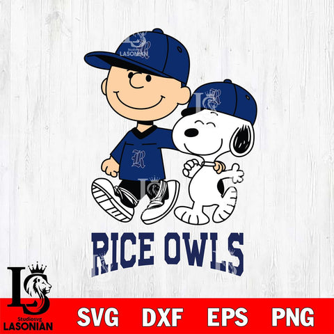 Rice Owls Peanuts Snoopy Friends SVG DXF EPS PNG FILE,Snoopy File Cut, NCAA Digital Download,Instant Download,Christmas Silhouette