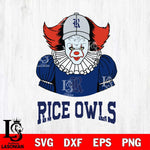 Rice Owls Pennywise Horror Sport 7 Svg Eps Dxf Png File, Digital Download