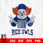 Rice Owls Pennywise Horror Sport 8 Svg Eps Dxf Png File, Digital Download