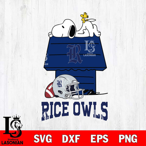 Rice Owls Snoopy Chill Football SVG DXF EPS PNG FILE,Snoopy File Cut, NCAA Digital Download,Instant Download,Christmas Silhouette