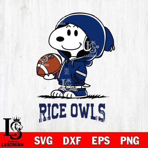 Rice Owls Snoopy Football Svg Eps Dxf Png File, NCAA svg , Digital Download , Instant Download, Cricut File