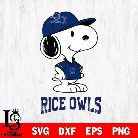 Rice Owls Snoopy Football sport SVG DXF EPS PNG FILE,Snoopy File Cut, NCAA Digital Download,Instant Download,Christmas Silhouette