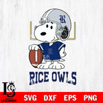 Rice Owls Snoopy Player Football SVG DXF EPS PNG FILE,Snoopy File Cut, NCAA Digital Download,Instant Download,Christmas Silhouette