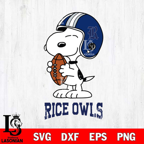 Rice Owls Snoopy Rugby Svg Eps Dxf Png File, NCAA svg , Digital Download , Instant Download, Cricut File