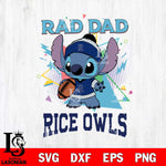 Rice Owls Stitch Rad Dad SVG DXF EPS PNG FILE, NCAA File Cut,Digital Download,Instant Download