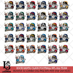 Rock Santa Claus Football NFL Svg Eps Dxf Png File,NFL Svg Files,Digital Download,Sublimation,Instant Download