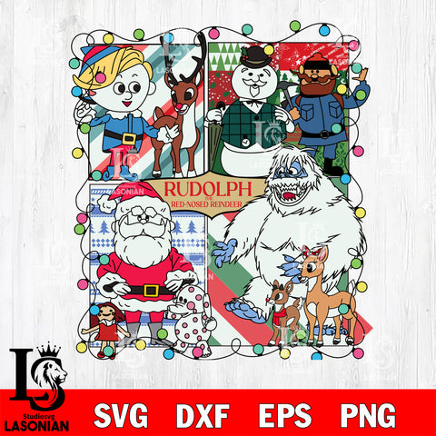 Rudolph Christmas Character svg, Cartoon Christmas svg, Merry Christmas svg Svg Eps Dxf Png File,Christmas Svg Files,Digital Download ,Instant Download