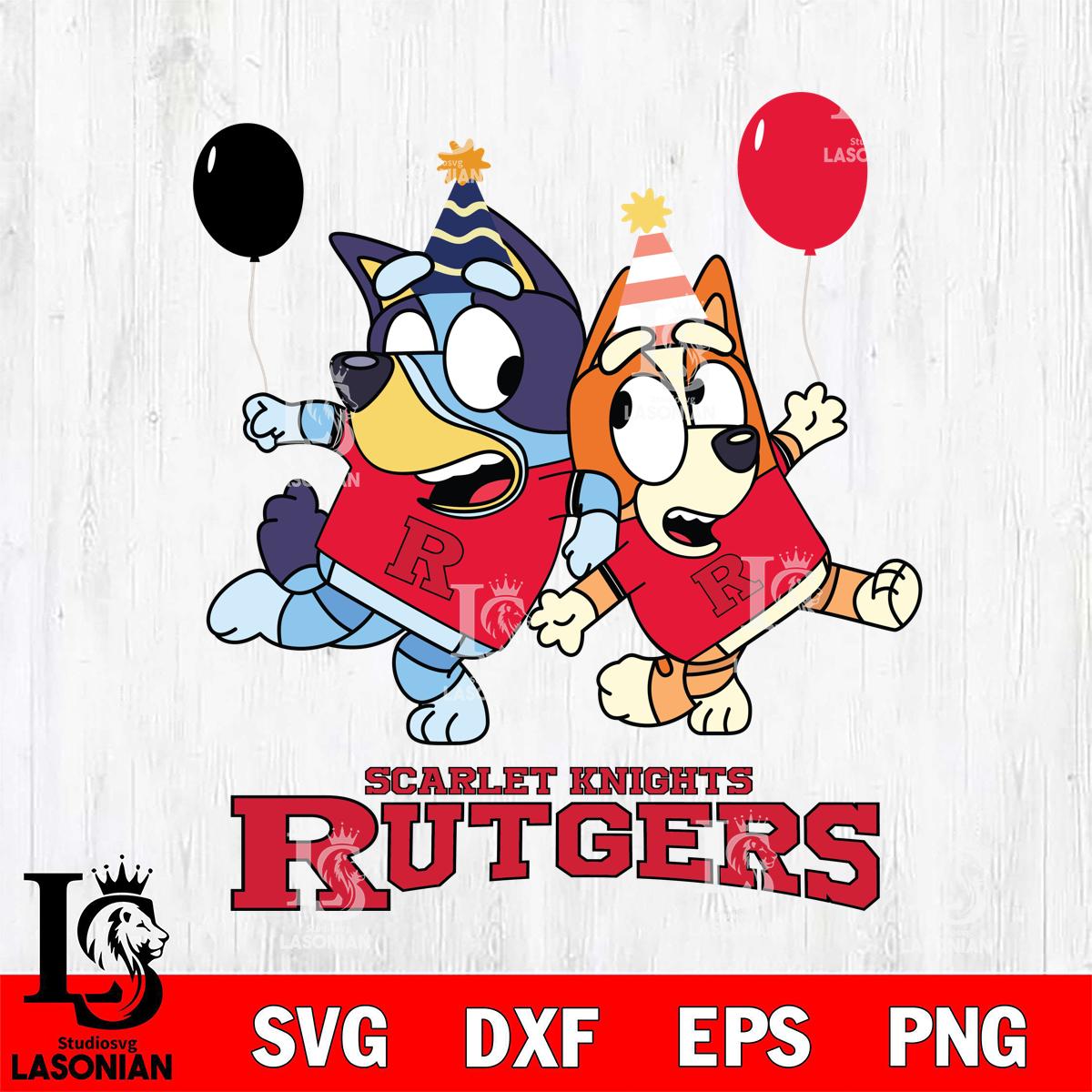 Rutgers Scarlet Knights Bluey & Bingo 2 – lasoniansvg